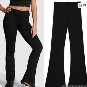 PINK Victoria's Secret Black Flare Winter Leggings
